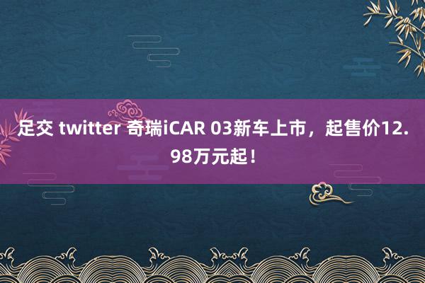 足交 twitter 奇瑞iCAR 03新车上市，起售价12.98万元起！