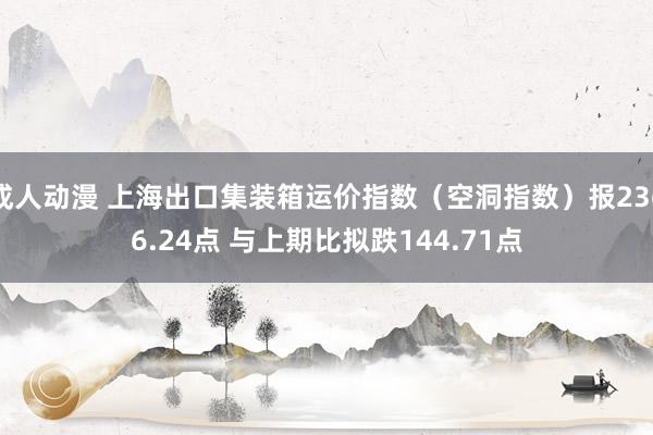 成人动漫 上海出口集装箱运价指数（空洞指数）报2366.24点 与上期比拟跌144.71点