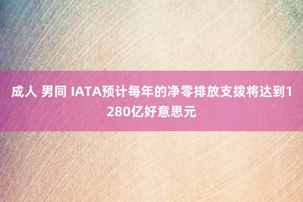 成人 男同 IATA预计每年的净零排放支拨将达到1280亿好意思元