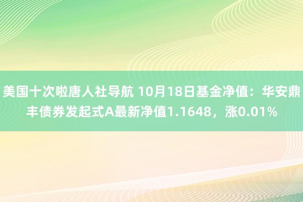 美国十次啦唐人社导航 10月18日基金净值：华安鼎丰债券发起式A最新净值1.1648，涨0.01%