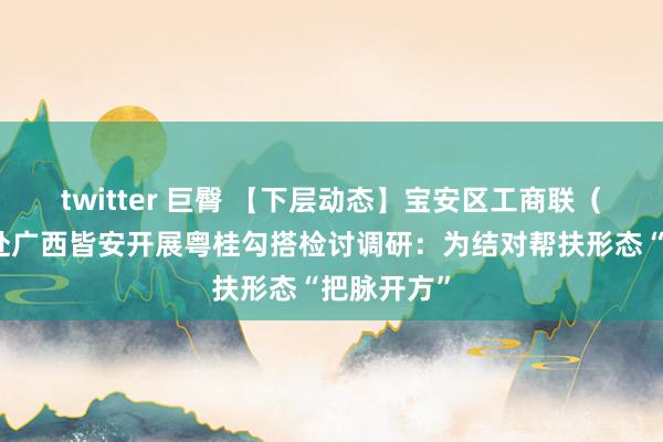 twitter 巨臀 【下层动态】宝安区工商联（总商会）赴广西皆安开展粤桂勾搭检讨调研：为结对帮扶形态“把脉开方”