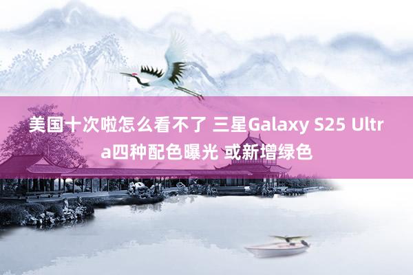 美国十次啦怎么看不了 三星Galaxy S25 Ultra四种配色曝光 或新增绿色