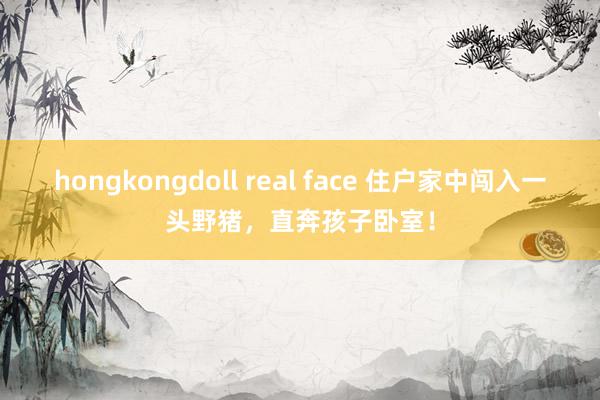 hongkongdoll real face 住户家中闯入一头野猪，直奔孩子卧室！