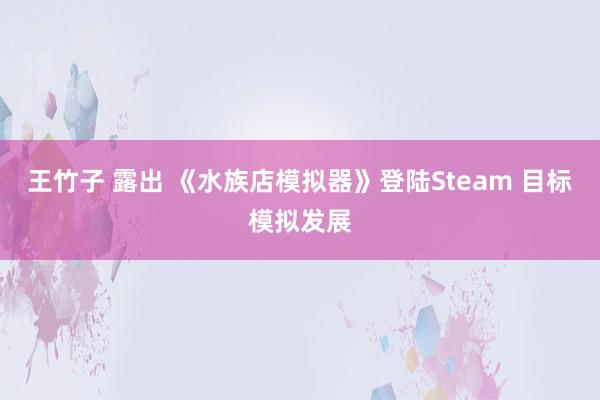 王竹子 露出 《水族店模拟器》登陆Steam 目标模拟发展