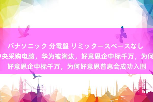 パナソニック 分電盤 リミッタースペースなし 露出・半埋込両用形 中央采购电脑，华为被淘汰，好意思企中标千万，为何好意思普惠会成功入围