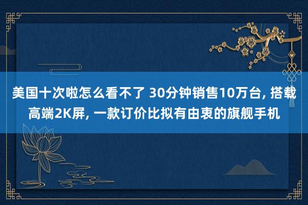 美国十次啦怎么看不了 30分钟销售10万台， 搭载高端2K屏， 一款订价比拟有由衷的旗舰手机