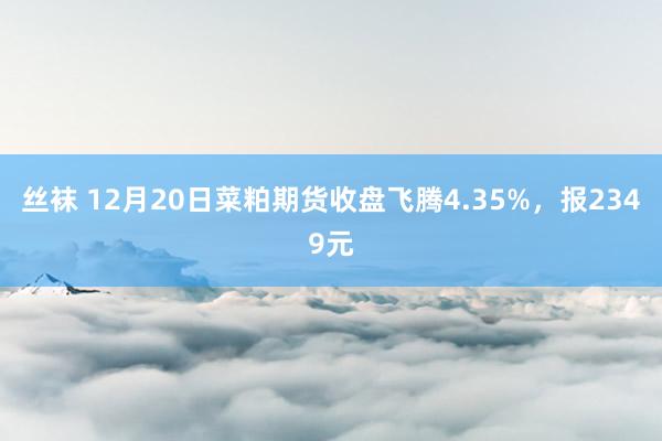 丝袜 12月20日菜粕期货收盘飞腾4.35%，报2349元