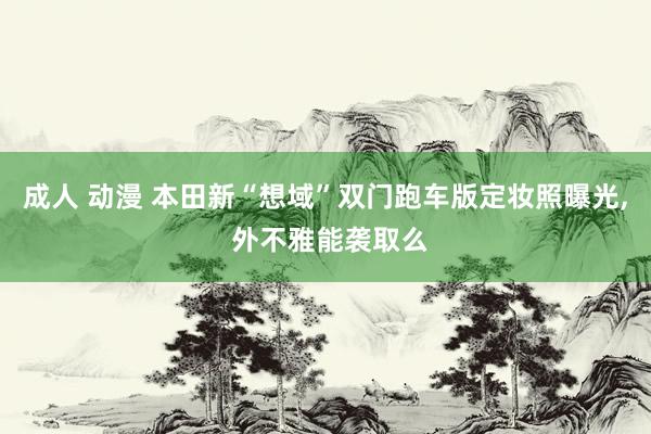 成人 动漫 本田新“想域”双门跑车版定妆照曝光， 外不雅能袭取么